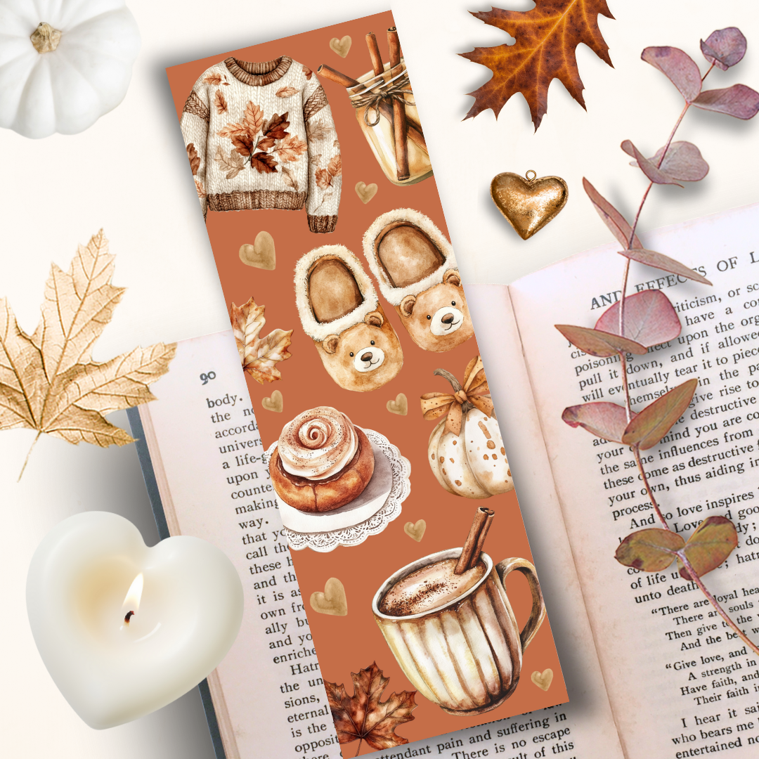 Marque Page "Le temps des petits bonheurs d'automne"