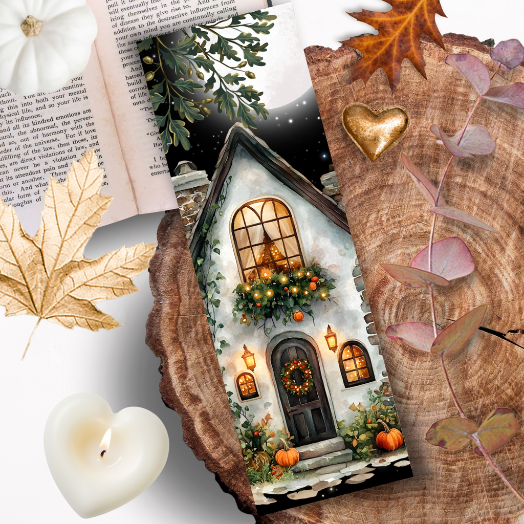Marque Page "Cottage aux lumières d'automne"