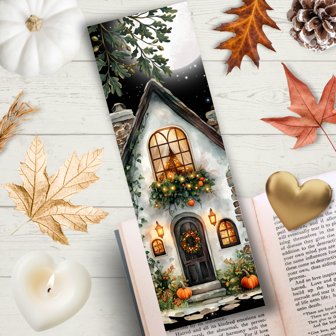 Marque Page "Cottage aux lumières d'automne"