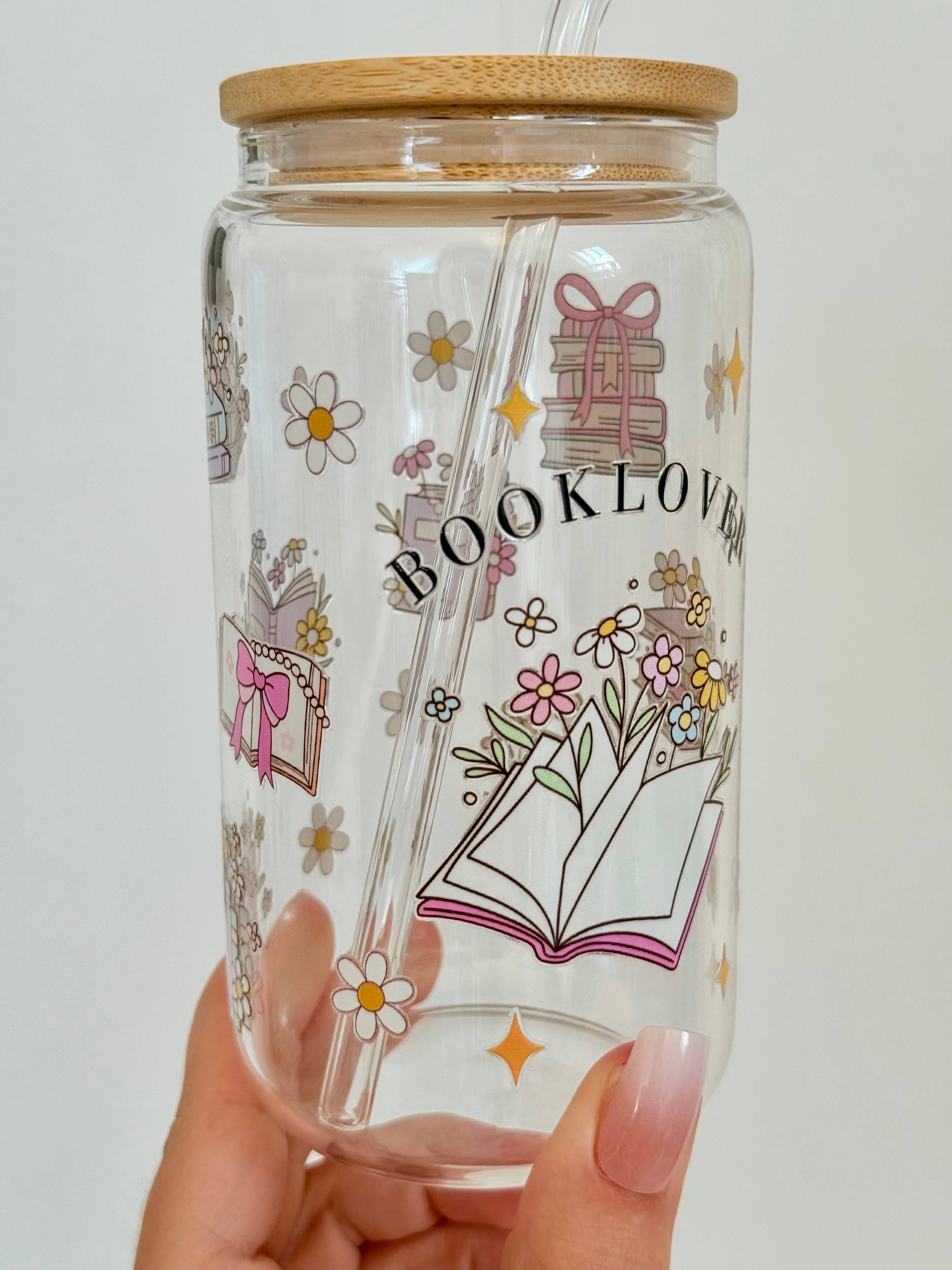 Mug en verre "Book Lover"