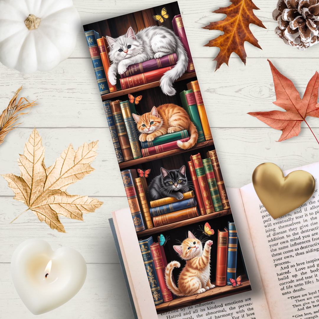 Marque Page "Les Secrets des chats lecteurs"