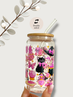 Mug en verre "Le chat sorcier"