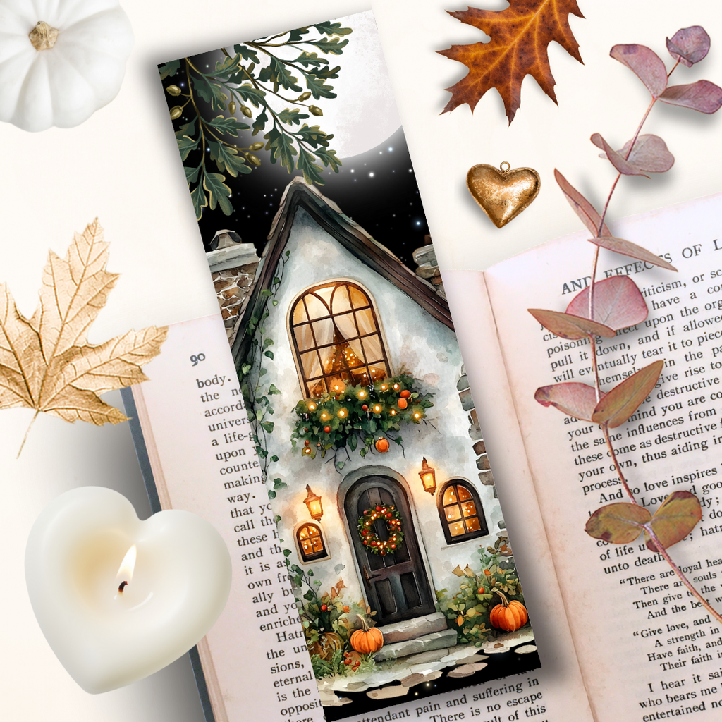 Marque Page "Cottage aux lumières d'automne"